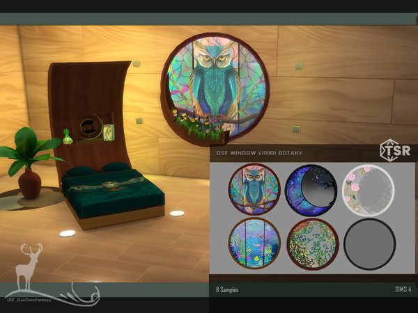 Sims 4 — DSF WINDOW VIRIDI BOTANY by DanSimsFantasy — These objects are inspired by a room that belongs to a magical