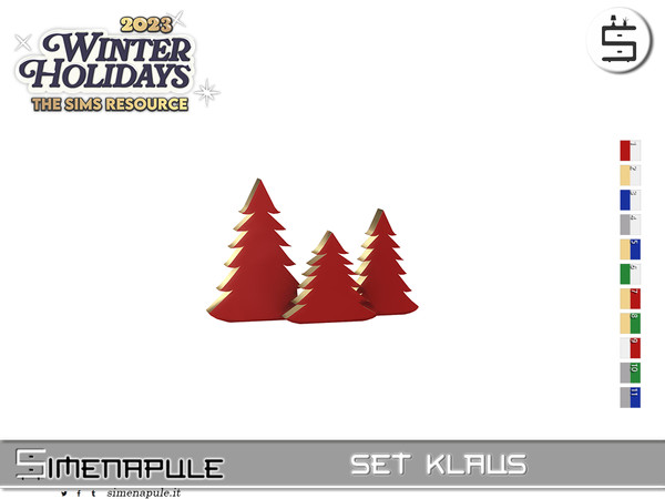 Sims 4 — [SeN4] Set Klaus -  Small Christmas Tree Deco by Simenapule — Set Klaus - Gift Box 2 Made by Simenapule for TSR