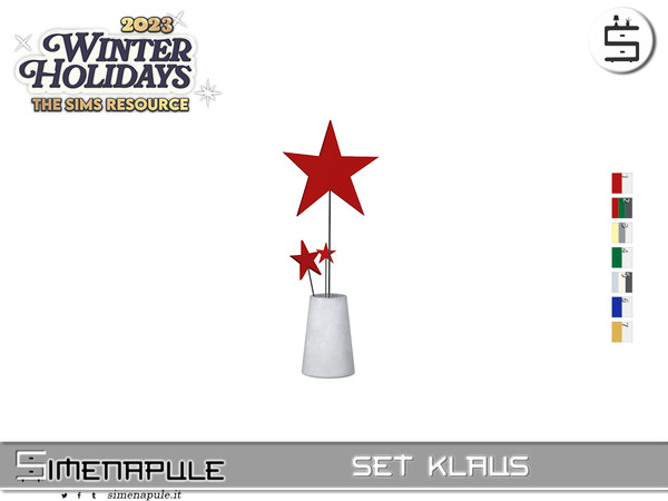 Sims 4 — [SeN4] Set Klaus - Stars Deco by Simenapule — Set Klaus - Gift Box 2 Made by Simenapule for TSR