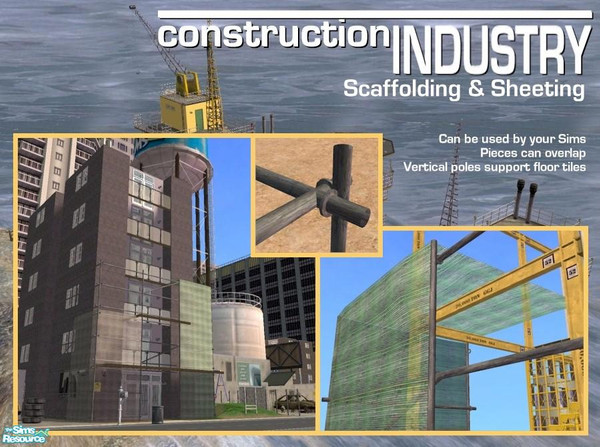 Sims 2 — Scaffold & Sheeting by Cyclonesue — Are your Sims habitually complaining about the decor? If so, slap some