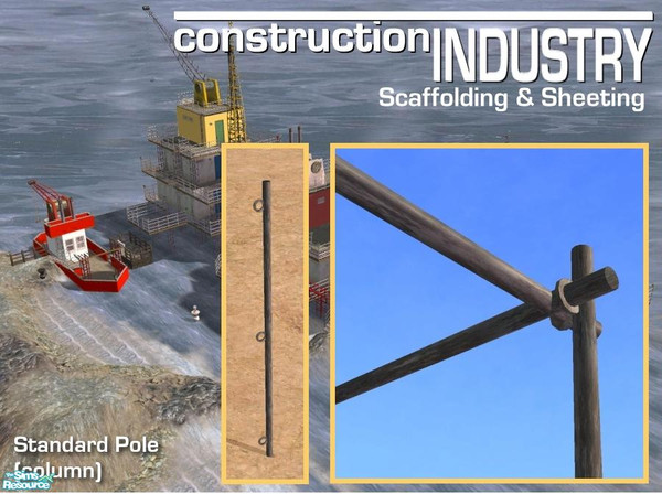 Sims 2 — Scaffold pole (standard) - main mesh by Cyclonesue — A support column in the design of a standard vertical