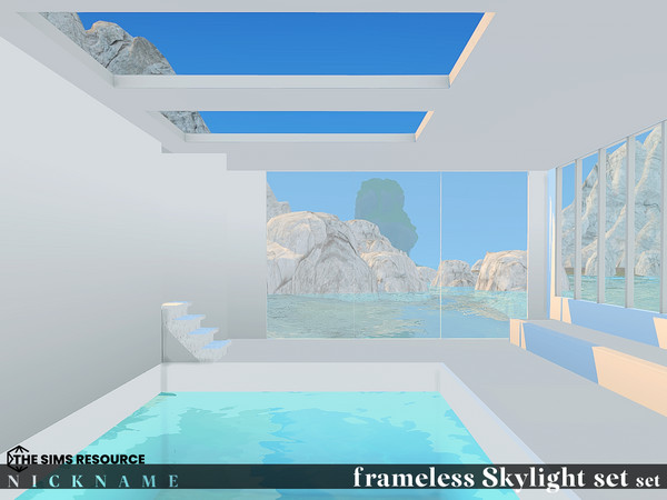 Sims 4 — frameless Skylight set_1X1 (no glass) by NICKNAME_sims4 — frameless Skylight set 10 package files. frameless