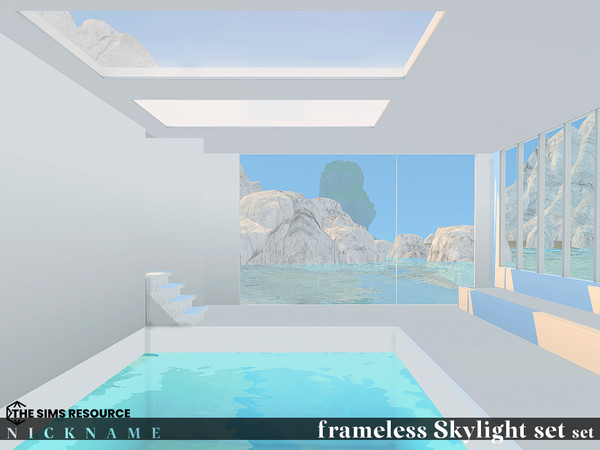 Sims 4 — frameless Skylight set_1x1 by NICKNAME_sims4 — frameless Skylight set 10 package files. frameless Skylight