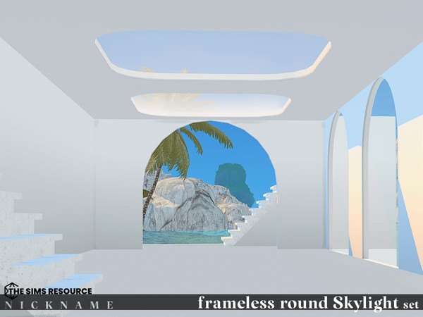 Sims 4 — frameless round Skylight set_1x1 by NICKNAME_sims4 — frameless round Skylight set 10 package files. frameless