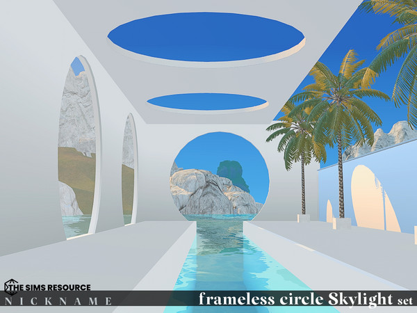 Sims 4 — frameless circle Skylight set_4x4 by NICKNAME_sims4 — frameless circle Skylight set 10 package files. frameless