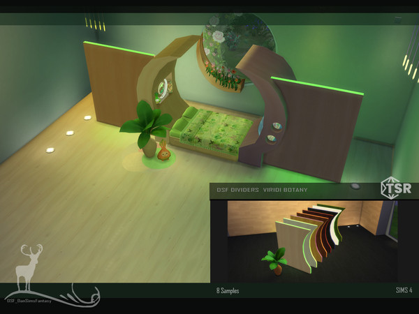 Sims 4 — DSF DIVIDERS VIRIDI BOTANY by DanSimsFantasy — These objects are inspired by a room that belongs to a magical