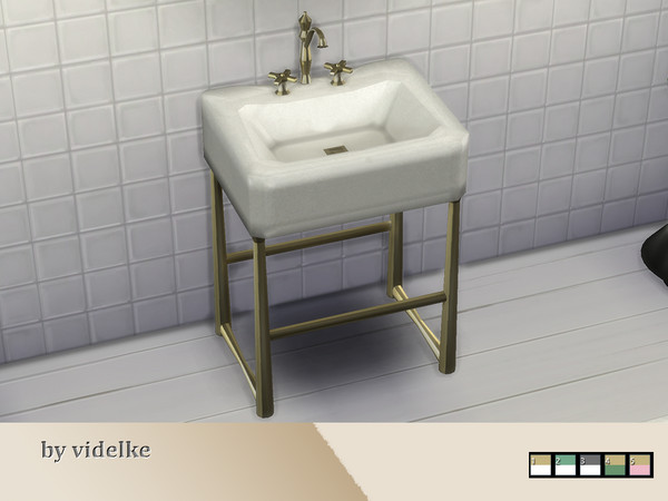 Sims 4 — Deco Sink by videlke2 — Bathroom with variants. Inspired by art deco.