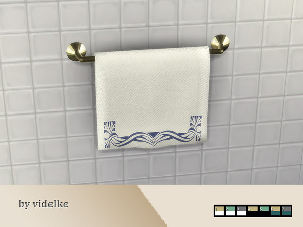 Sims 4 — Deco Towel by videlke2 — Bathroom with variants. Inspired by art deco.