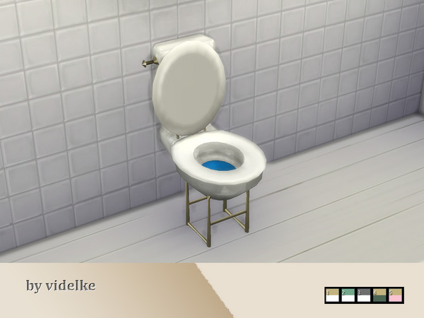Sims 4 — Deco Toilet by videlke2 — Bathroom with variants. Inspired by art deco.