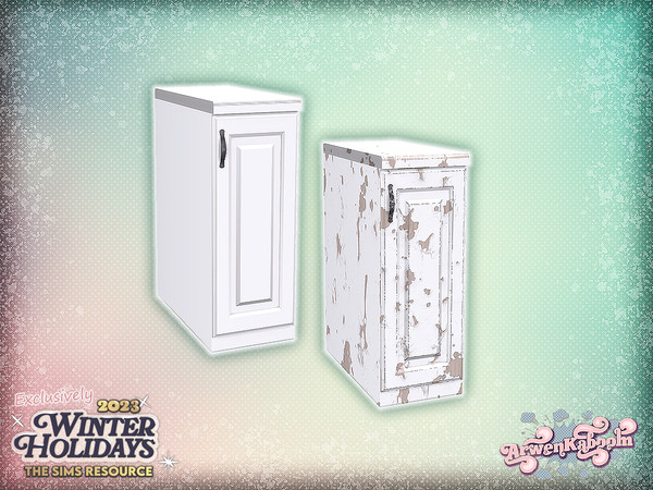 Sims 4 — Hollyland - Counter Thin Right End by ArwenKaboom — Holliday themed kitchen and dining sets. It has clean and