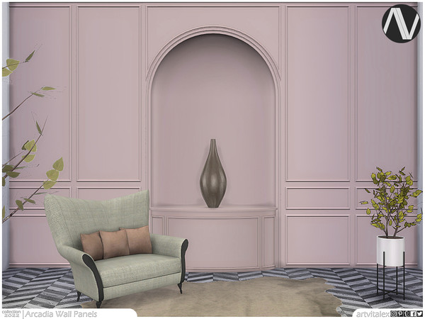 Sims 3 — Arcadia Wall Panels by ArtVitalex — Decorative Collection - Belong to 2023 All Rights Reserved. ArtVitalex@TSR -
