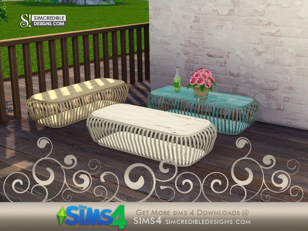 Sims 4 — Breezy 2x1 coffee table by SIMcredible! — by SIMcredibledesigns.com available at TSR __________________ * 3