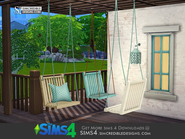 Sims 4 — Breezy swing chair -static by SIMcredible! — *as there's no base game swing to clone from, this one is static