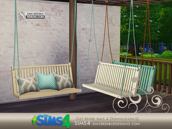 Sims 4 — Breezy swing loveseat -static by SIMcredible! — *as there's no base game swing to clone from, this one is static