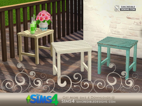 Sims 4 — Breezy end table by SIMcredible! — by SIMcredibledesigns.com available at TSR __________________ * 3 colors