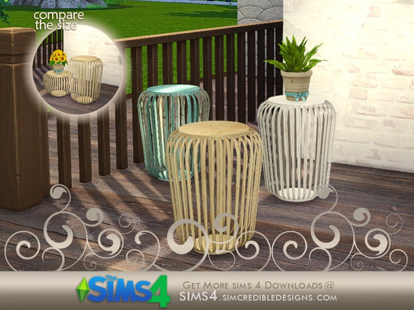 Sims 4 — Breezy end table rounded by SIMcredible! — by SIMcredibledesigns.com available at TSR __________________ * 3