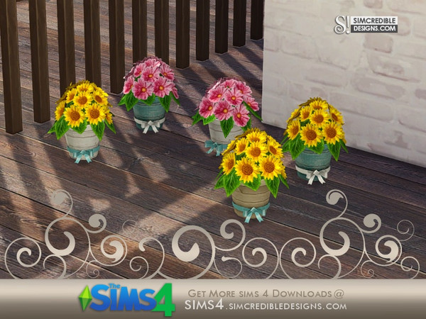 Sims 4 — Breezy flowers by SIMcredible! — by SIMcredibledesigns.com available at TSR __________________ * 6 colors