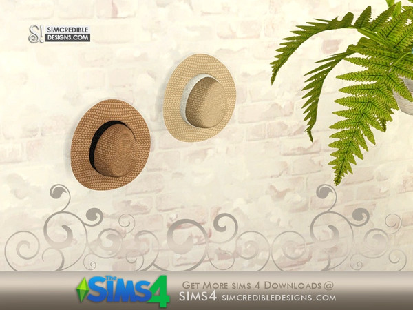Sims 4 — Breezy wall hat by SIMcredible! — by SIMcredibledesigns.com available at TSR __________________ * 2 colors