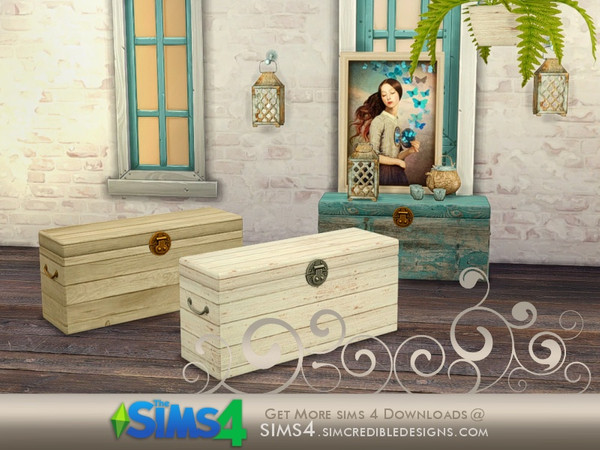 Sims 4 — Breezy trunk table by SIMcredible! — by SIMcredibledesigns.com available at TSR __________________ * 3 colors