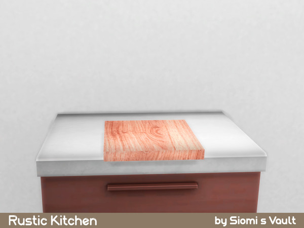 Sims 4 — Rustic Kitchen - Cutting board #02 by siomisvault — A rustic kitchen objects but it's for all kind of kitchen