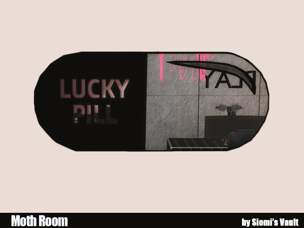Sims 4 — Moth Room - Pill Mirror by siomisvault — Hi! I'm making this thing with 3 houses and well I made this for the