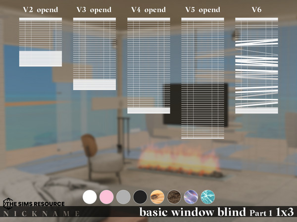 Sims 4 — basic window blind set_1x3 V3 (opend) by NICKNAME_sims4 — basic window blind set Part 1_1x3 10 package files.
