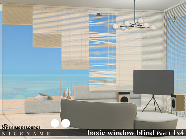 Sims 4 — basic window blind set_1x4 V2 (opend) by NICKNAME_sims4 — basic window blind set Part 1_1x4 10 package files.