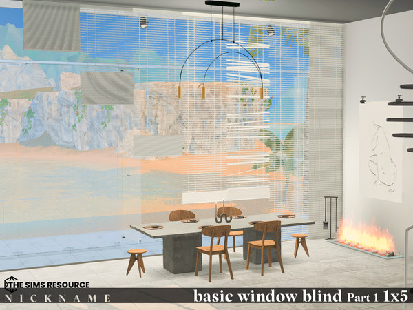 Sims 4 — basic window blind set_1x5 V5 (opend) by NICKNAME_sims4 — basic window blind set Part 1_1x5 10 package files.