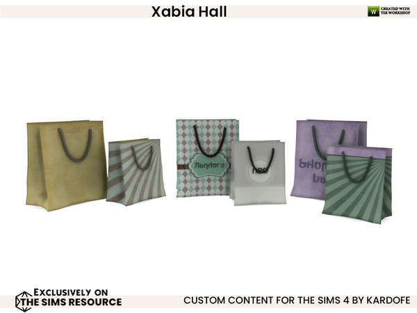Sims 4 — kardofe_Xabia Hall_Shopping bags by kardofe — Furniture and decorative objects to decorate a practical