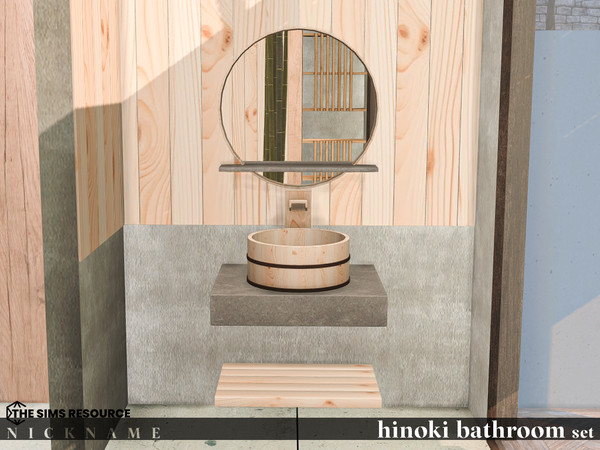Sims 4 — hinoki bathroom set_bathtub by NICKNAME_sims4 — hinoki bathroom set 11 package files. hinoki bathroom