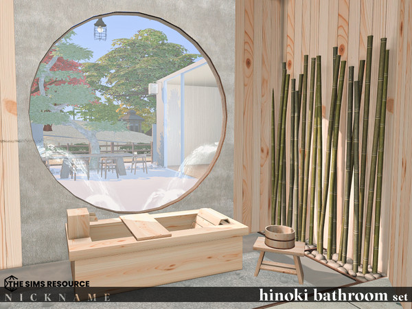 Sims 4 — hinoki bathroom set_hottub by NICKNAME_sims4 — hinoki bathroom set 11 package files. hinoki bathroom set_bathtub