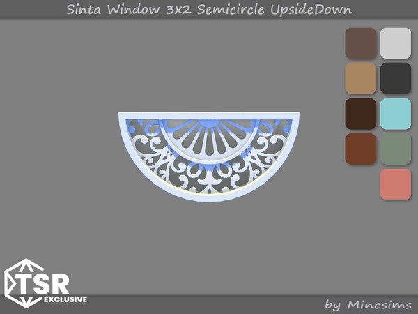 Sims 4 — Sinta Window 3x2 Semicircle UpsideDown by Mincsims — When sunlight or artificial lighting graces the window, the