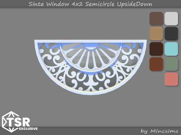 Sims 4 — Sinta Window 4x2 Semicircle UpsideDown by Mincsims — When sunlight or artificial lighting graces the window, the
