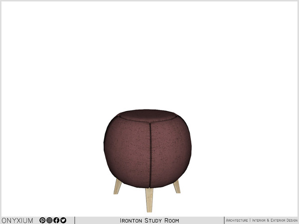 Sims 4 — Ironton Pouf by Onyxium — Onyxium@TSR Design Workshop Bathroom Collection - Belong To The 2023 Year