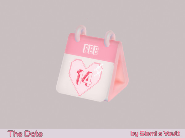 Sims 4 — The Date - Calendar by siomisvault — I made this set that is part of the Love Cafe I hope you like it