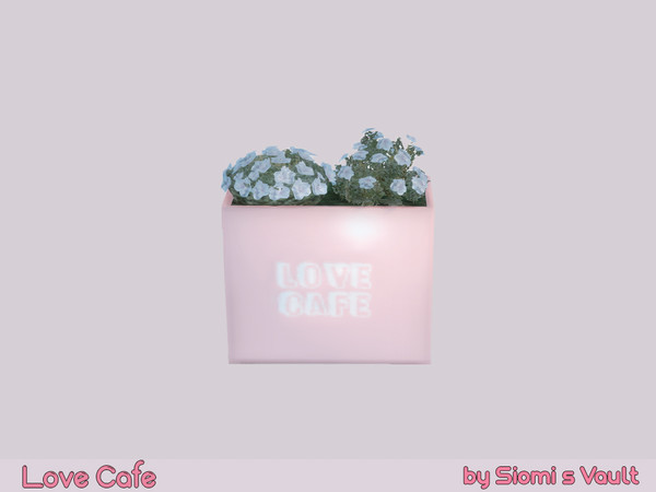 Sims 4 — Love Cafe - Fence Plant by siomisvault — Alright this is the Love Cafe set you'll find different objects to get