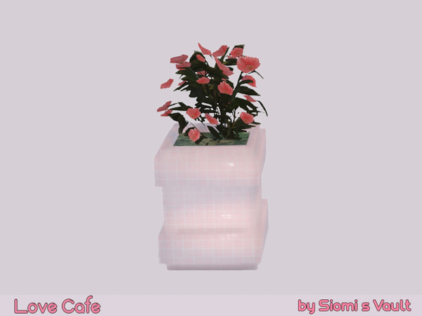 Sims 4 — Love Cafe - Plant by siomisvault — Alright this is the Love Cafe set you'll find different objects to get a good