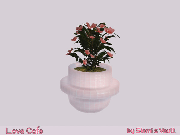 Sims 4 — Love Cafe - Plant #02 by siomisvault — Alright this is the Love Cafe set you'll find different objects to get a