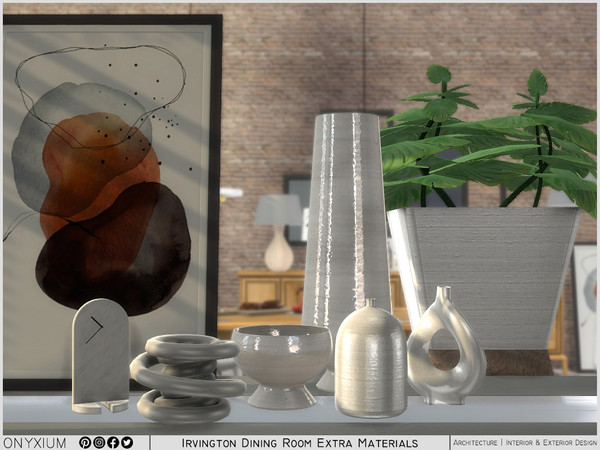 Sims 3 — Irvington Dining Room Extra Materials by Onyxium — Onyxium@TSR Design Workshop Dining Room Collection - Belong