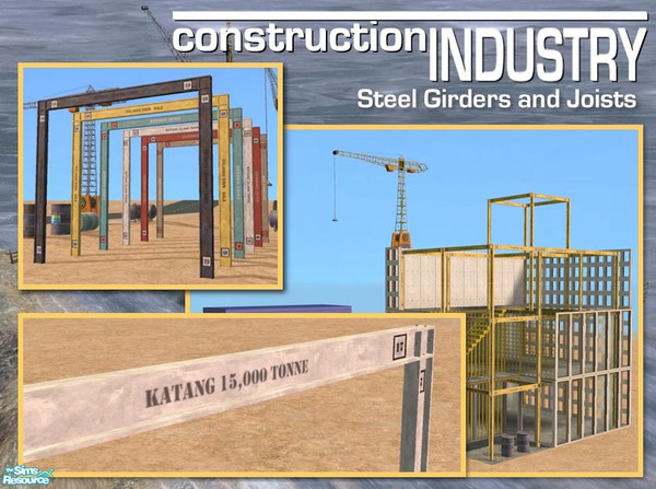 Sims 2 — Girders and Joists - White by Cyclonesue — A recolour for the girder and joist mesh. Requires the girder mesh