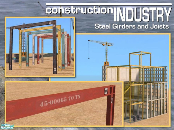 Sims 2 — Girders and Joists - Red by Cyclonesue — A recolour for the girder and joist mesh. Requires the girder mesh (see