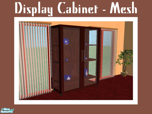 Sims 2 — Display Cabinet - Mesh by Shakeshaft — Part of a new mesh set of decorative Porcelain and a Display Cabinet to
