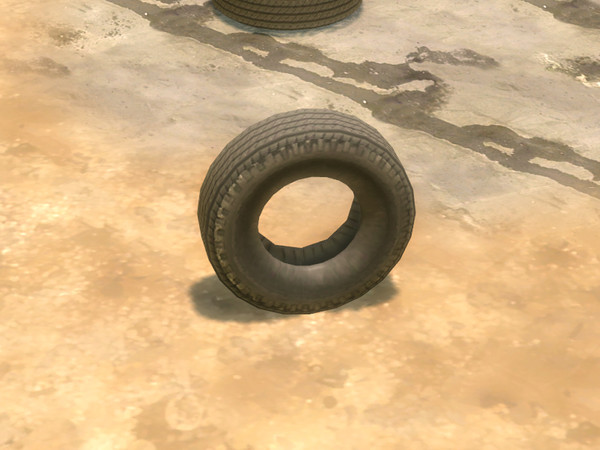 Sims 4 — Standing Tyre by Cyclonesue — Ready to roll! A lone standing tyre.