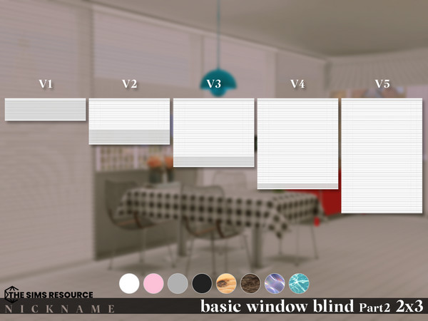 Sims 4 — basic window blind set_2x3 V2 by NICKNAME_sims4 — basic window blind set Part 2_2x3 10 package files. basic