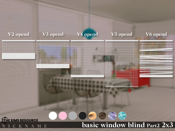 Sims 4 — basic window blind set_2x3 V3 (opend) by NICKNAME_sims4 — basic window blind set Part 2_2x3 10 package files.