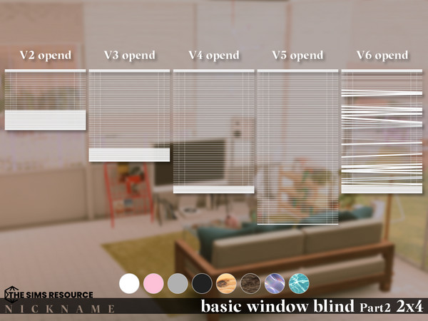 Sims 4 — basic window blind set_2x4 V3 (opend) by NICKNAME_sims4 — basic window blind set Part 2_2x4 10 package files.
