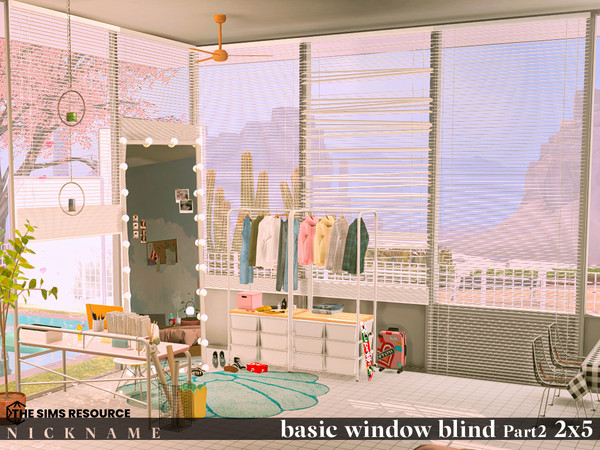 Sims 4 — basic window blind set_2x5 V2 (opend) by NICKNAME_sims4 — basic window blind set Part 2_2x5 10 package files.