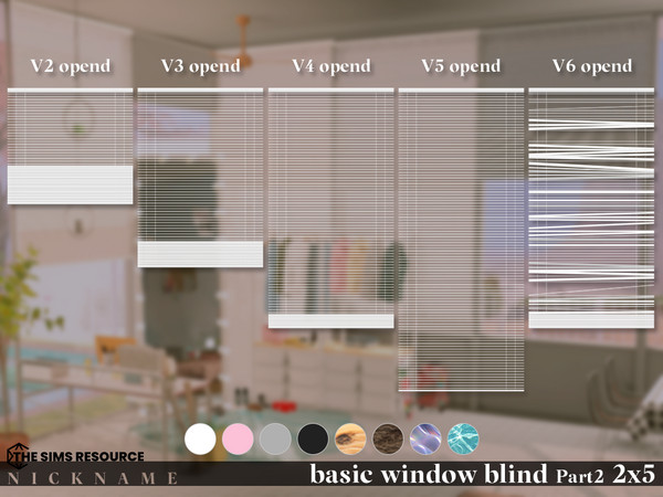 Sims 4 — basic window blind set_2x5 V3 (opend) by NICKNAME_sims4 — basic window blind set Part 2_2x5 10 package files.