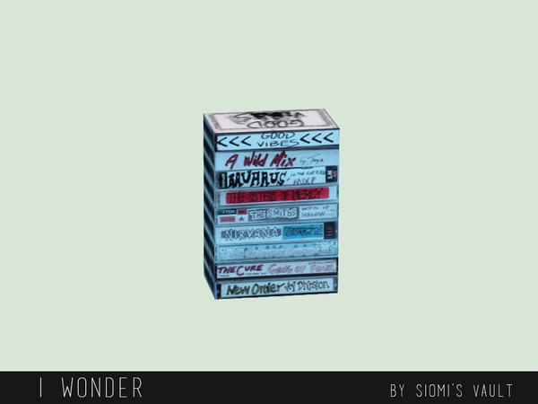 Sims 4 — I Wonder - Cassettes by siomisvault — And I wonder if you know ... this set is part of this new boho house and