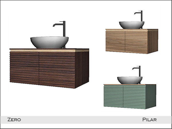 Sims 4 — Zero Sink by Pilar — Decorate your bathroom with a tropical touch